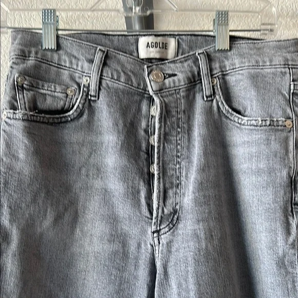 AGOLDE Nico High Rise Slim in Risk Gray Wash size 27 - Picture 3 of 10